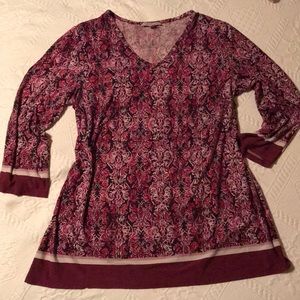 Pink flowered blouse